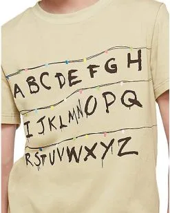 Spirit Halloween Kids Stranger Things Alphabet Wall T Shirt - Stranger Things -Halloween Clothing Theme Store 01381797 d