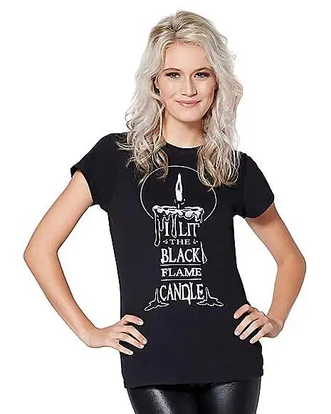 Spirit Halloween Black Flame T Shirt - Hocus Pocus 3 Spirit Halloween Black Flame T Shirt - Hocus Pocus