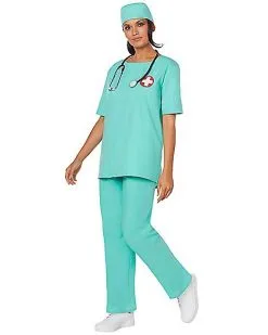 Spirit Halloween Adult ER Surgeon Costume 13 Spirit Halloween Adult ER Surgeon Costume -Halloween Clothing Theme Store 01385145 c