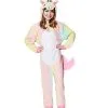 Spirit Halloween Kids Rainbow Unicorn One-Piece Costume -Halloween Clothing Theme Store 01385780 a