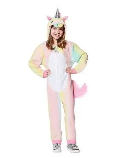 Spirit Halloween Kids Rainbow Unicorn One-Piece Costume