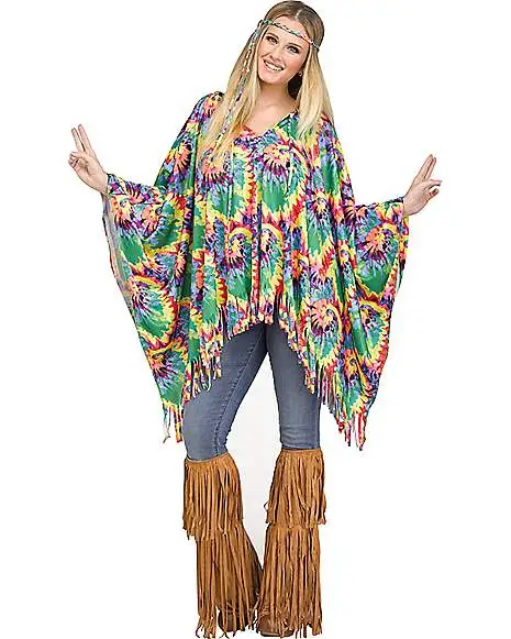 Spirit Halloween Hippie Poncho Set 3 Spirit Halloween Hippie Poncho Set