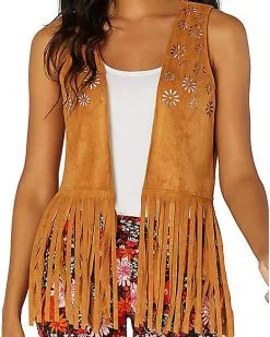 Spirit Halloween Fringed Hippie Vest -Halloween Clothing Theme Store 01386788 d