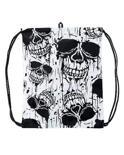 Spirit Halloween Realistic Skull Cinch Bag