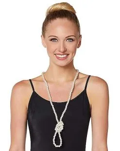 Spirit Halloween Faux Pearl Necklace -Halloween Clothing Theme Store 01389675 d