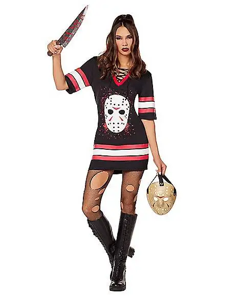 Spirit Halloween Adult Jason Voorhees Hockey Dress – Friday The 13th 4 Spirit Halloween Adult Jason Voorhees Hockey Dress – Friday The 13th - Image 2
