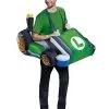 Spirit Halloween Adult Luigi Kart Inflatable Costume - Mario Kart -Halloween Clothing Theme Store 01394071 a