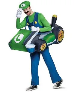 Spirit Halloween Adult Luigi Kart Inflatable Costume - Mario Kart 7 Spirit Halloween Adult Luigi Kart Inflatable Costume - Mario Kart -Halloween Clothing Theme Store 01394071 c