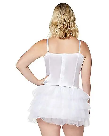 Spirit Halloween Front Lace-Up Corset - White 7 Spirit Halloween Front Lace-Up Corset - White - Image 5
