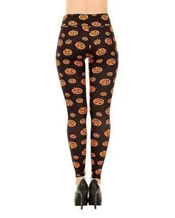 Spirit Halloween Pumpkin Leggings -Halloween Clothing Theme Store 01397504 c