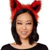 Spirit Halloween Faux Fur Fox Ear Headband -Halloween Clothing Theme Store 01401025 a