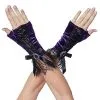 Spirit Halloween Purple Velvet Witch Gloves - Deluxe -Halloween Clothing Theme Store 01403724 a