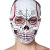 Spirit Halloween Red Sugar Skull Half Mask -Halloween Clothing Theme Store 01404052 a