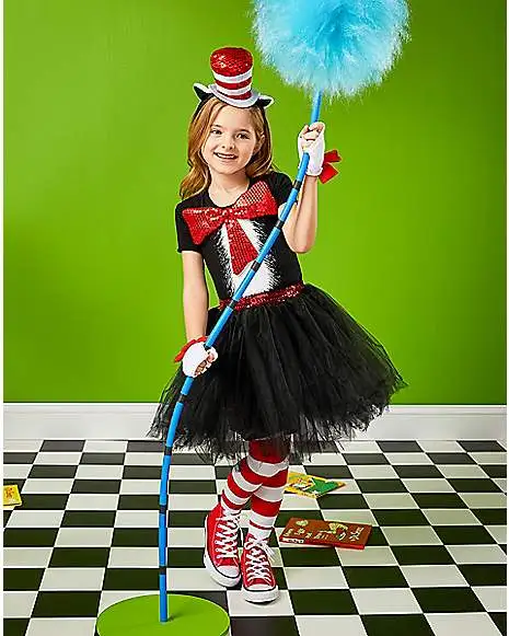 Spirit Halloween Kids Cat In The Hat Dress Costume - Dr. Seuss 3 Spirit Halloween Kids Cat In The Hat Dress Costume - Dr. Seuss