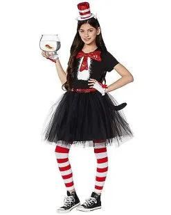 Spirit Halloween Kids Cat In The Hat Dress Costume - Dr. Seuss 6 Spirit Halloween Kids Cat In The Hat Dress Costume - Dr. Seuss -Halloween Clothing Theme Store 01406982 b