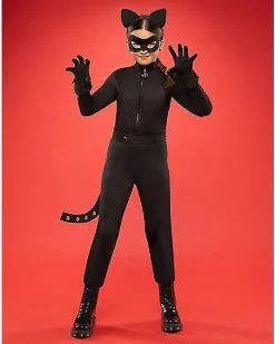 Spirit Halloween Kids Cat Noir Costume - Miraculous Ladybug -Halloween Clothing Theme Store 01407485 f