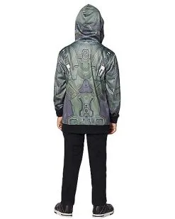 Spirit Halloween Kids Master Chief Hoodie - Halo -Halloween Clothing Theme Store 01408020 b