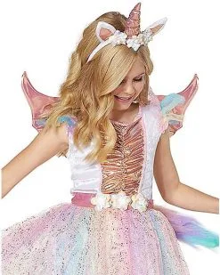 Spirit Halloween Kids Rosy Unicorn Costume -Halloween Clothing Theme Store 01412121 c