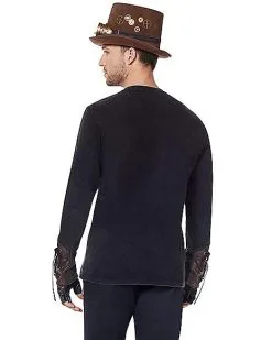 Spirit Halloween Lace Up Steampunk Shirt 7 Spirit Halloween Lace Up Steampunk Shirt -Halloween Clothing Theme Store 01412295 b