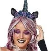 Spirit Halloween Dark Unicorn Flower Headband -Halloween Clothing Theme Store 01413749 a