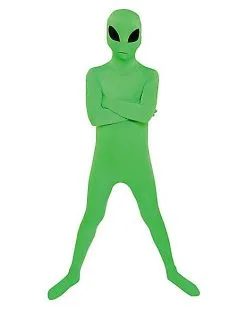 Spirit Halloween Kids Green Alien Skin Suit Costume -Halloween Clothing Theme Store 01414929 d