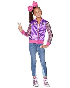 Spirit Halloween Kids JoJo Siwa Bomber Jacket 7 Spirit Halloween Kids JoJo Siwa Bomber Jacket -Halloween Clothing Theme Store 01418086 c