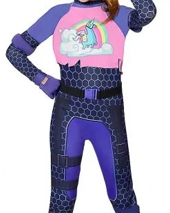 Spirit Halloween Girls Brite Bomber Costume - Fortnite -Halloween Clothing Theme Store 01418292 c