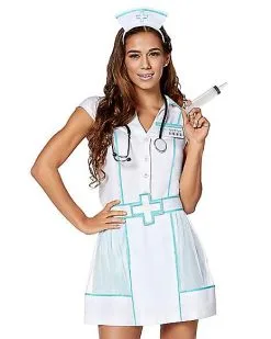 Spirit Halloween Adult Nurse B. Fierce Costume -Halloween Clothing Theme Store 01424811 c