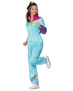 Spirit Halloween Adult '80s Workout Costume -Halloween Clothing Theme Store 01425214 c