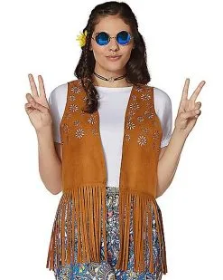 Spirit Halloween Fringed Hippie Vest -Halloween Clothing Theme Store 01425743 a