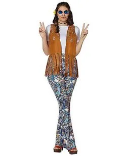 Spirit Halloween Fringed Hippie Vest -Halloween Clothing Theme Store 01425743 c