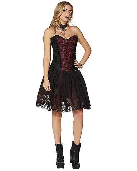 Spirit Halloween Adult Vampire Lace Corset 5 Spirit Halloween Adult Vampire Lace Corset - Image 3