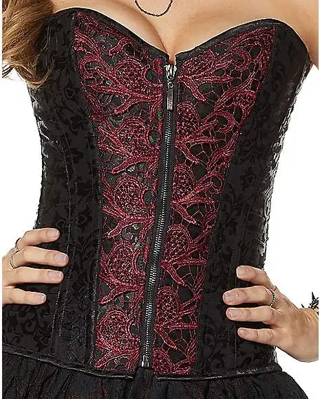 Spirit Halloween Adult Vampire Lace Corset 6 Spirit Halloween Adult Vampire Lace Corset - Image 4