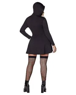 Spirit Halloween Black Hooded Dress -Halloween Clothing Theme Store 01431592 d