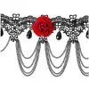 Spirit Halloween Day Of The Dead Rose Lace Choker Necklace -Halloween Clothing Theme Store 01433416 a