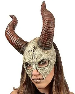 Spirit Halloween Voodoo Horn Half Mask -Halloween Clothing Theme Store 01433622 c