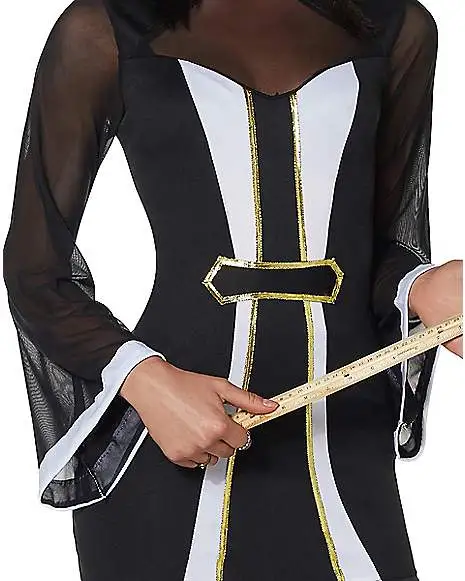 Spirit Halloween Adult Twisted Sister Sexy Nun Costume 4 Spirit Halloween Adult Twisted Sister Sexy Nun Costume - Image 2