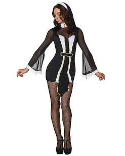 Spirit Halloween Adult Twisted Sister Sexy Nun Costume 8 Spirit Halloween Adult Twisted Sister Sexy Nun Costume -Halloween Clothing Theme Store 01434745 c