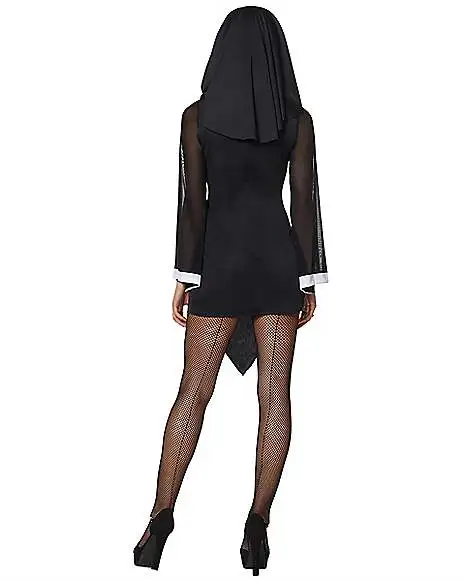 Spirit Halloween Adult Twisted Sister Sexy Nun Costume 6 Spirit Halloween Adult Twisted Sister Sexy Nun Costume - Image 4