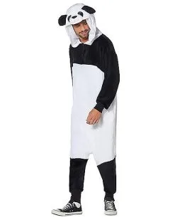 Spirit Halloween Adult Panda Union Suit -Halloween Clothing Theme Store 01437250 c