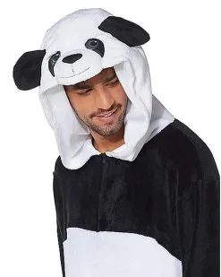 Spirit Halloween Adult Panda Union Suit -Halloween Clothing Theme Store 01437250 d