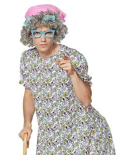Spirit Halloween Adult Men’s Grandma Costume -Halloween Clothing Theme Store 01437433 c