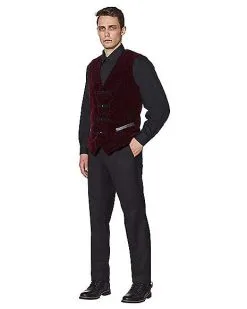 Spirit Halloween Velvet Victorian Vampire Vest -Halloween Clothing Theme Store 01437722 c