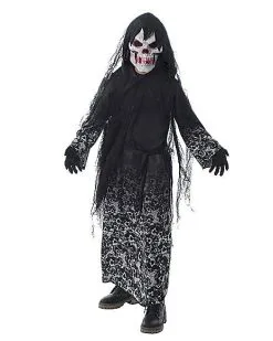 Spirit Halloween Kids Light-Up El Wire Doom Skeleton Costume