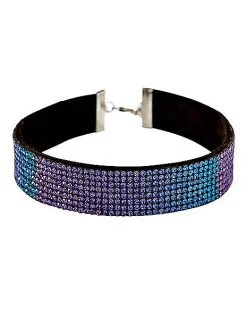 Spirit Halloween Ombre Rhinestone Choker Necklace