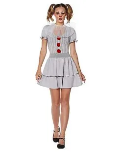Spirit Halloween Adult Pennywise Dress Costume - It: Chapter Two 8 Spirit Halloween Adult Pennywise Dress Costume - It: Chapter Two -Halloween Clothing Theme Store 01442730 c