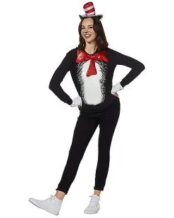 Spirit Halloween Adult Cat In The Hat Costume Kit - Dr. Seuss 7 Spirit Halloween Adult Cat In The Hat Costume Kit - Dr. Seuss -Halloween Clothing Theme Store 01443654 c