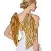 Spirit Halloween Goldtone Feather-Effect Angel Wings -Halloween Clothing Theme Store 01443852 a