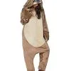 Spirit Halloween Adult Faux Fur Sloth Union Suit -Halloween Clothing Theme Store 01447309 a