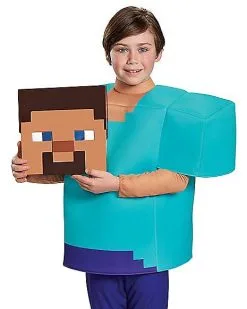 Spirit Halloween Kids Steve Costume Deluxe - Minecraft -Halloween Clothing Theme Store 01448075 e